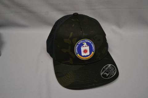 Hat PVC Patch Logo Black Camo