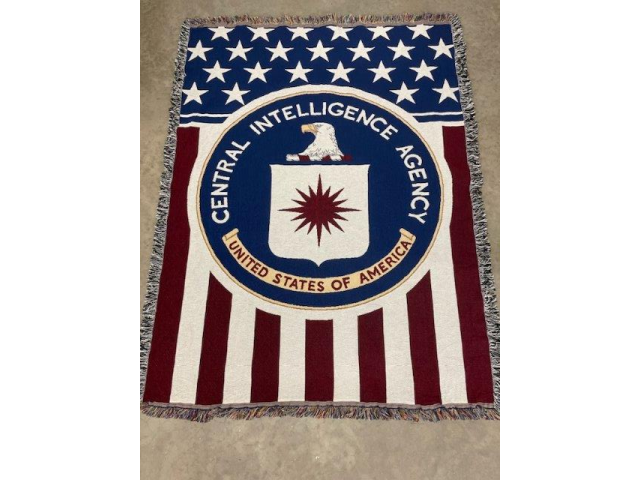 Blanket Throw CIA USA Flag