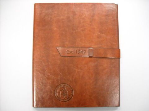 Padfolio EMB Logo Lthr Brn