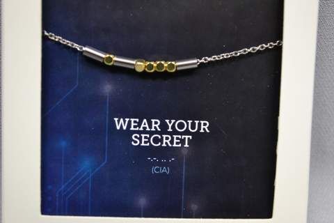 Necklace CIA Morse Code 18 In