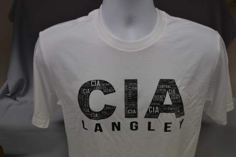 T Scrn CIA Langley Wht/Blk 2X-DISC