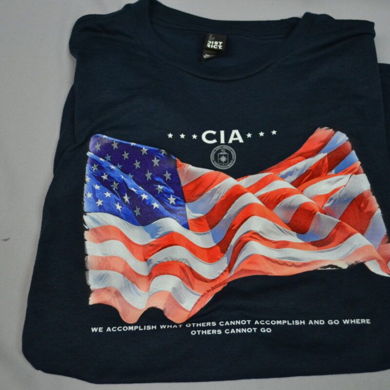 T Scrn Logo CIA Flag Navy