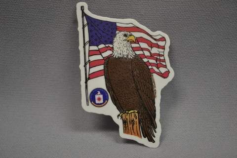 Sticker Logo Eagle USA Flag